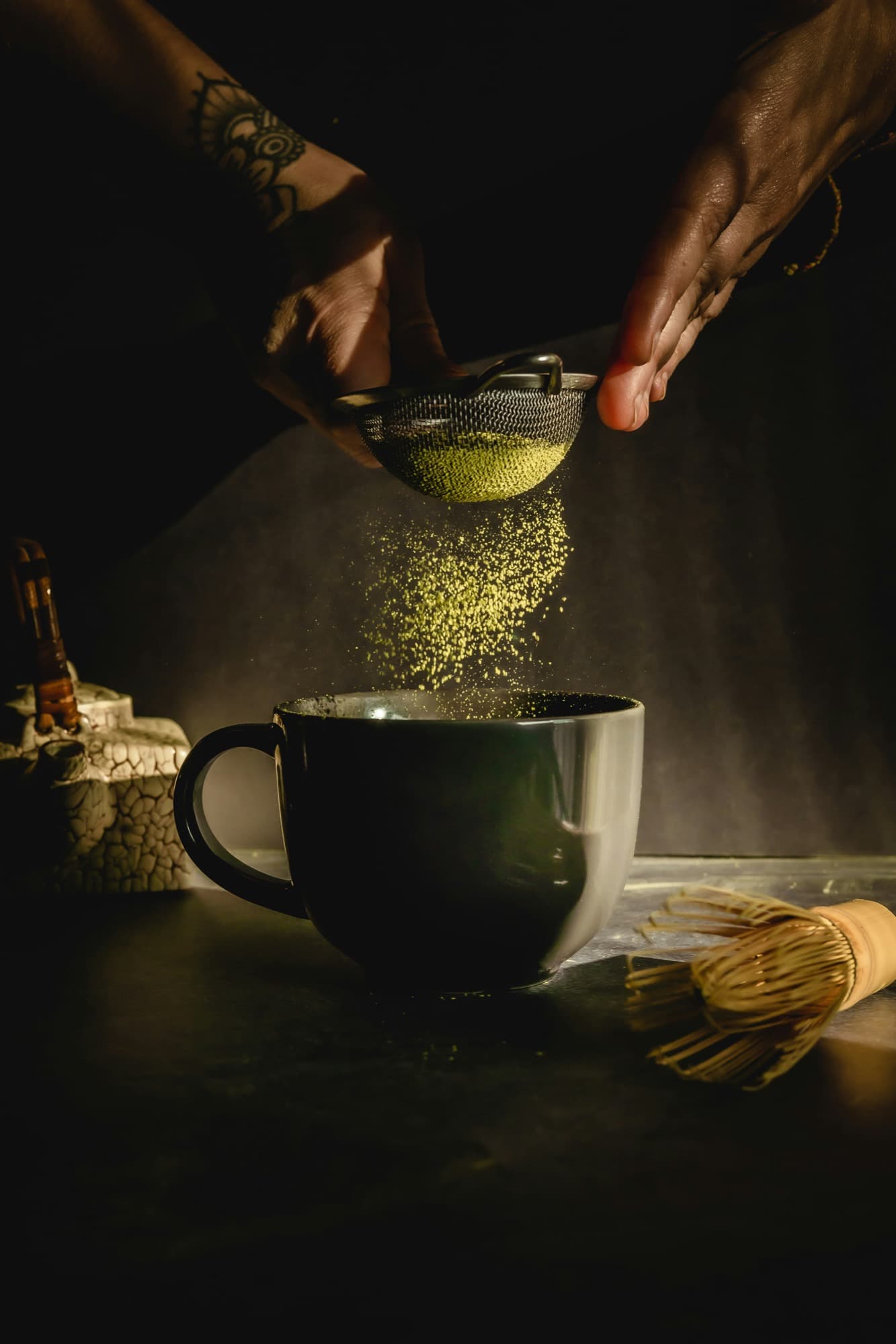 Matcha being prepared